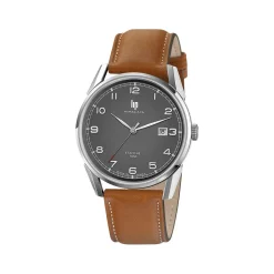Montre Lip homme acier cuir marron