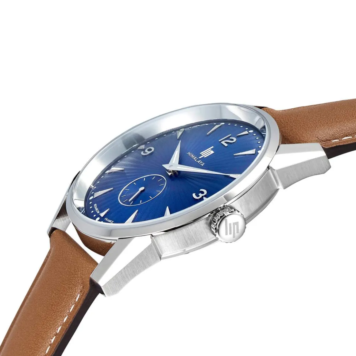 Montre Lip homme acier cuir marron