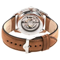 Montre Lip homme acier cuir marron