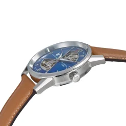 Montre Lip homme acier cuir marron