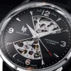 Montre Lip homme acier cuir noir