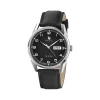 Montre LIP homme analogique, bracelet cuir noir