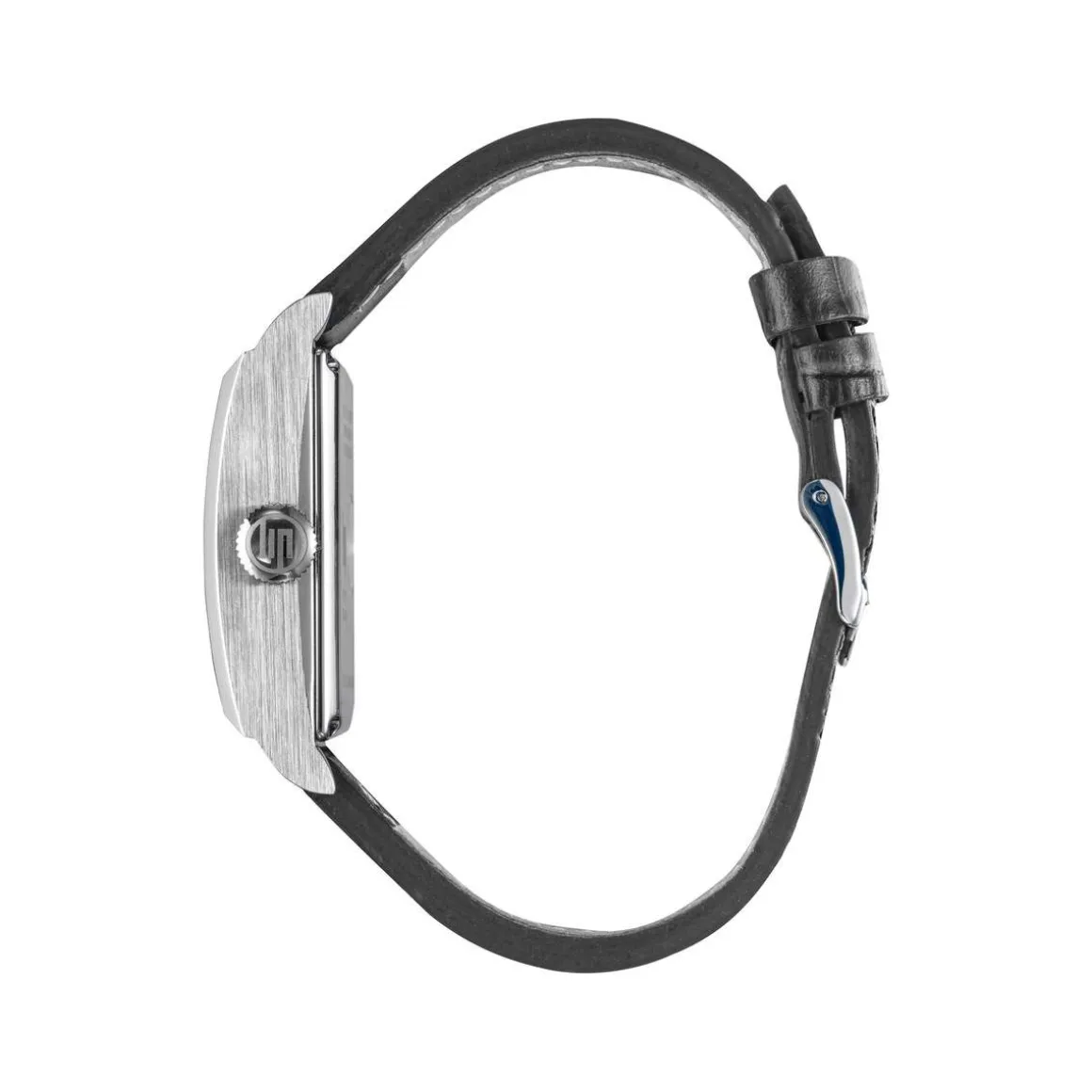 Montre Lip homme automatique acier bracelet cuir gris