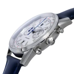 Montre Lip homme chronographe acier cuir bleu