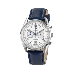Montre Lip homme chronographe acier cuir bleu