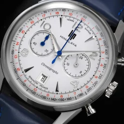 Montre Lip homme chronographe acier cuir bleu