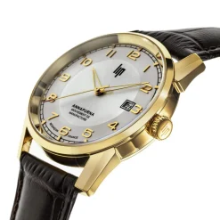 Montre LIP MANUFACTURE annapurna mixte automatique, bracelet cuir noir