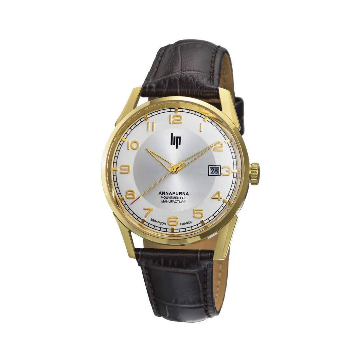 Montre LIP MANUFACTURE annapurna mixte automatique, bracelet cuir noir