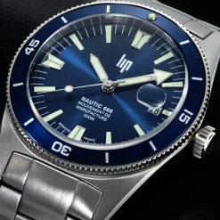 Montre LIP MANUFACTURE nautic 666 mixte automatique, bracelet acier inoxydable