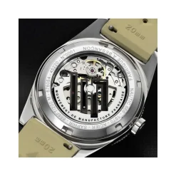Montre LIP MANUFACTURE nautic 666 mixte automatique, bracelet silicone beige