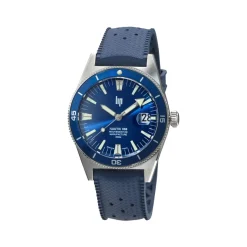 Montre LIP MANUFACTURE nautic 666 mixte automatique, bracelet silicone bleu
