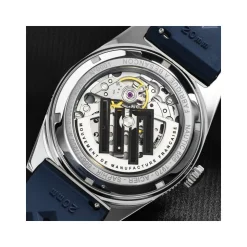 Montre LIP MANUFACTURE nautic 666 mixte automatique, bracelet silicone bleu