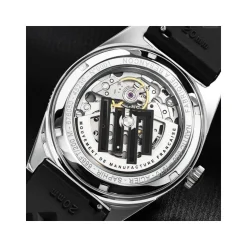 Montre LIP MANUFACTURE nautic 666 mixte automatique, bracelet silicone noir