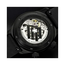 Montre LIP MANUFACTURE type 14 homme automatique, bracelet cuir noir