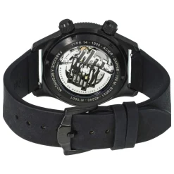 Montre LIP MANUFACTURE type 14 homme automatique, bracelet cuir noir