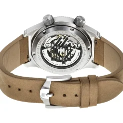Montre LIP MANUFACTURE type 14 homme automatique, bracelet cuir beige
