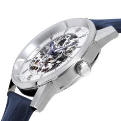 Montre Lip mixte acier cuir bleu