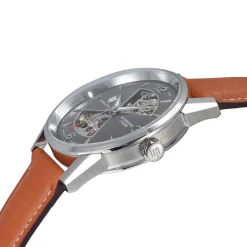 Montre Lip mixte acier cuir marron