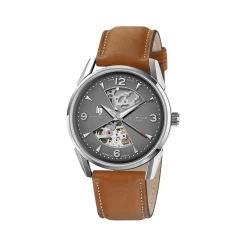 Montre Lip mixte acier cuir marron