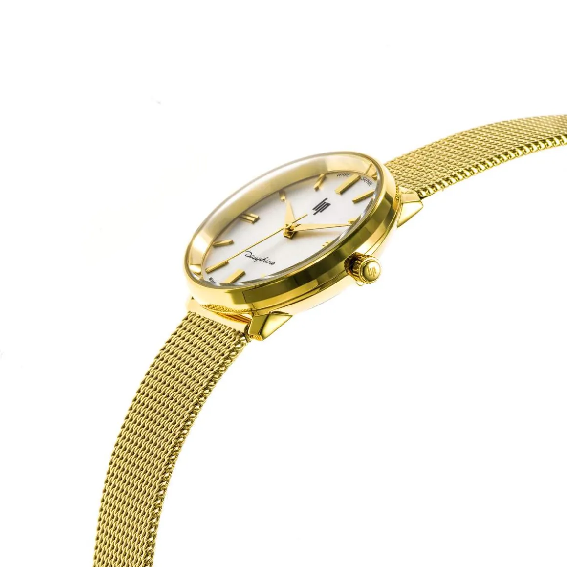 Montre Lip mixte acier doré