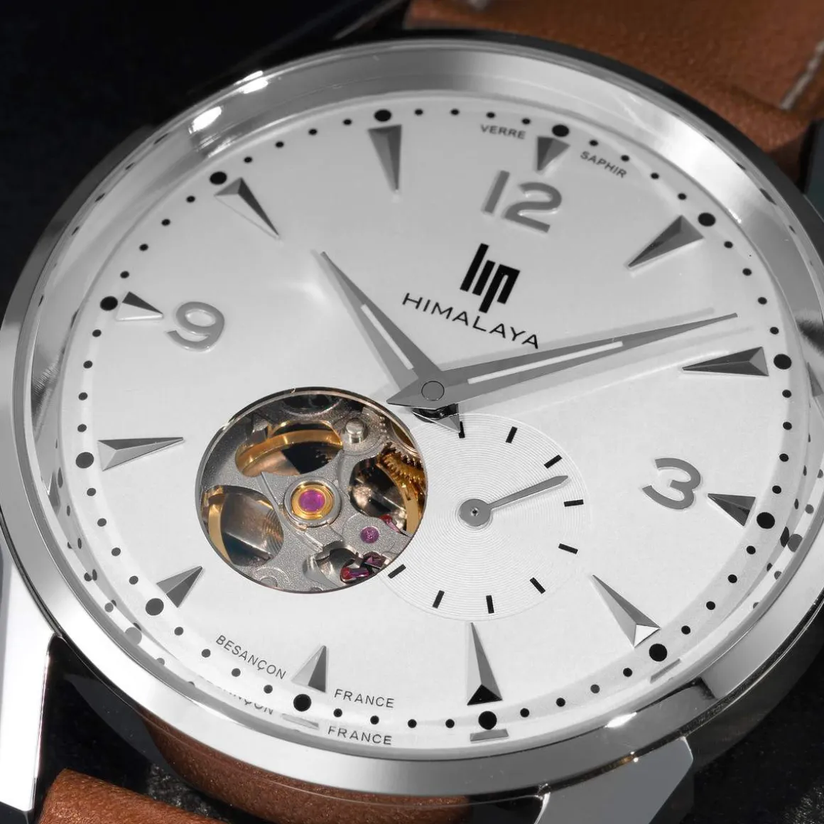 Montre Lip mixte automatique acier cuir