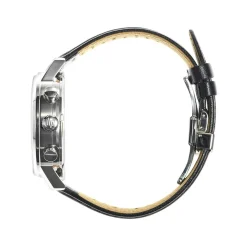 Montre Lip Rallye homme automatique acier bracelet cuir noir