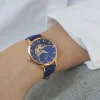 Montre MATY femme automatique, bracelet cuir bleu