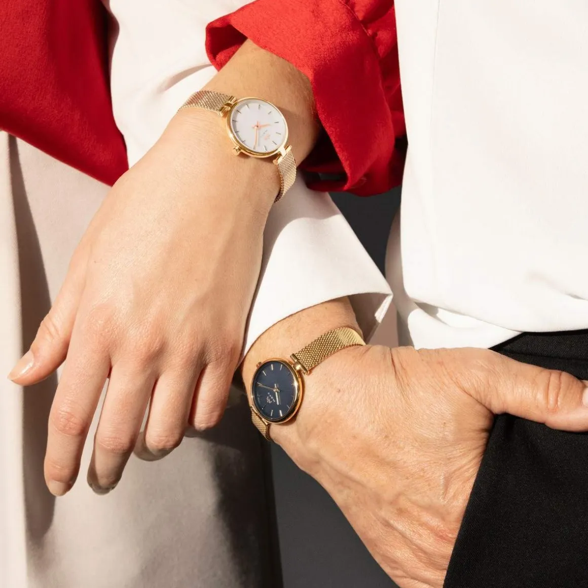 Montre MATY femme bracelet acier inoxydable doré