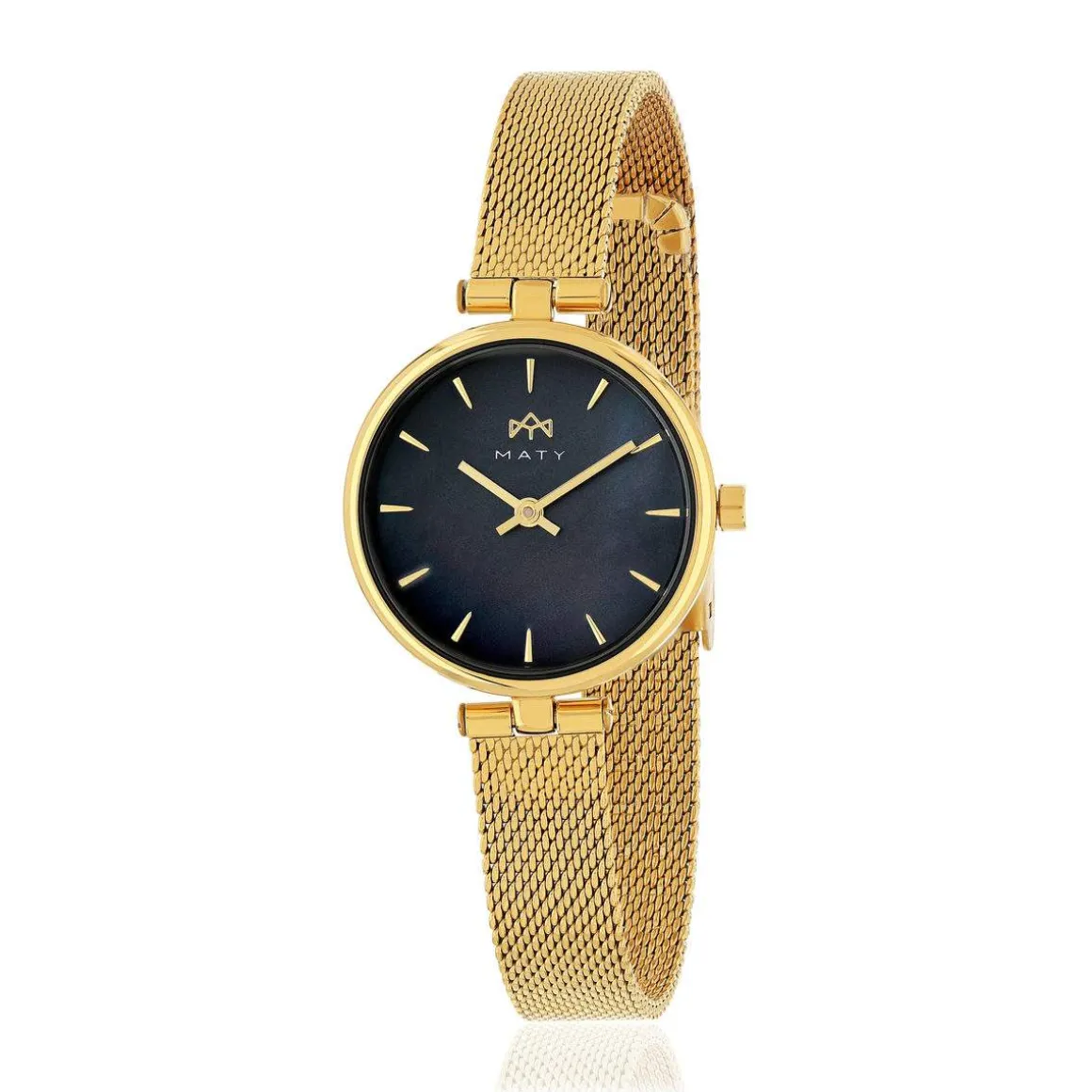 Montre MATY femme bracelet acier inoxydable doré