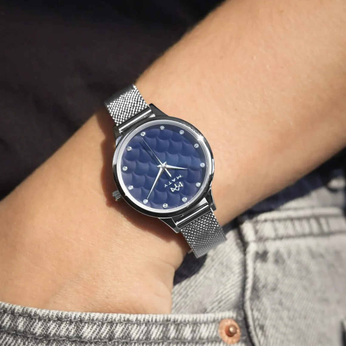 Montre MATY femme, bracelet acier inoxydable