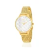 Montre MATY femme, bracelet acier inoxydable doré