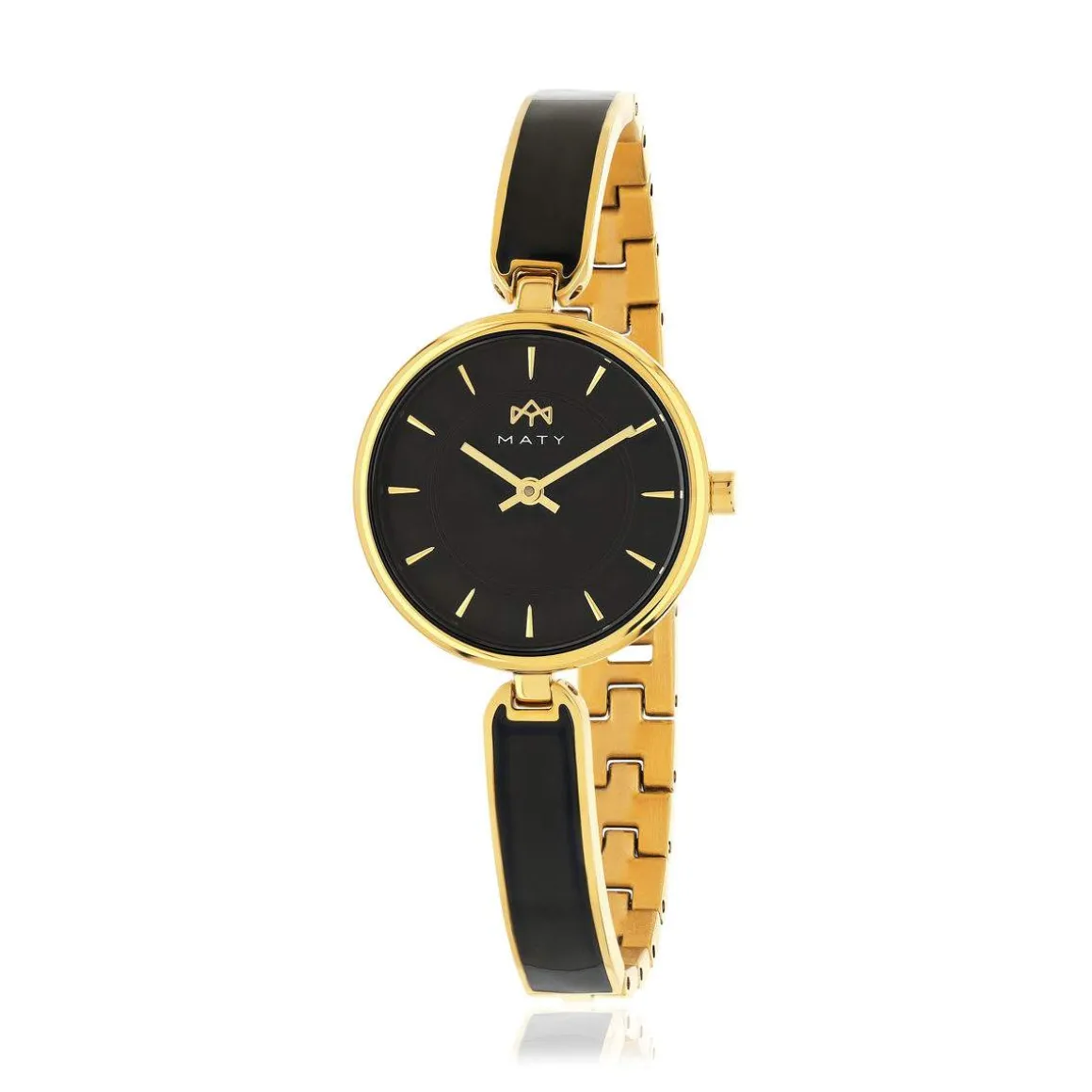 Montre MATY femme bracelet acier inoxydable doré