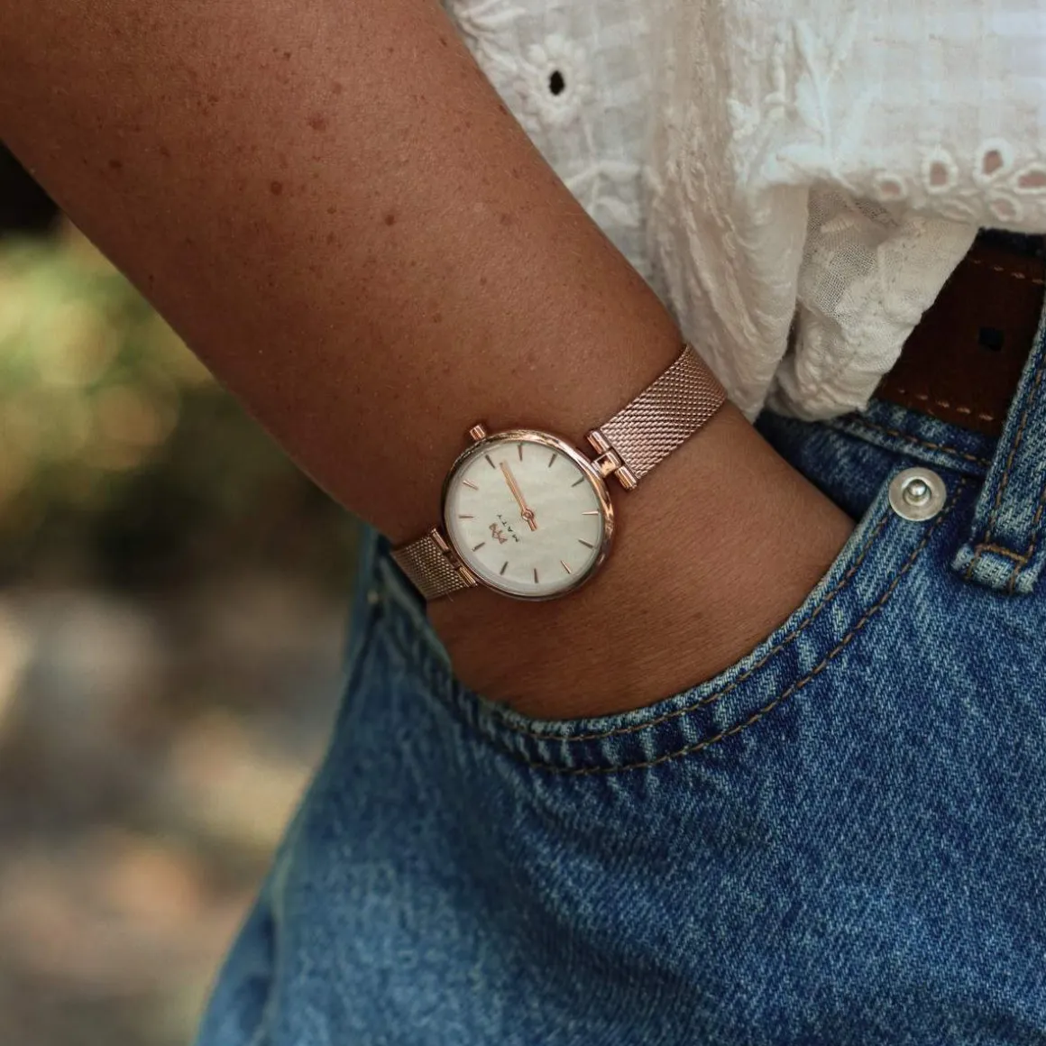 Montre MATY femme bracelet acier inoxydable rose