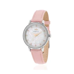 Montre MATY femme bracelet cuir rose
