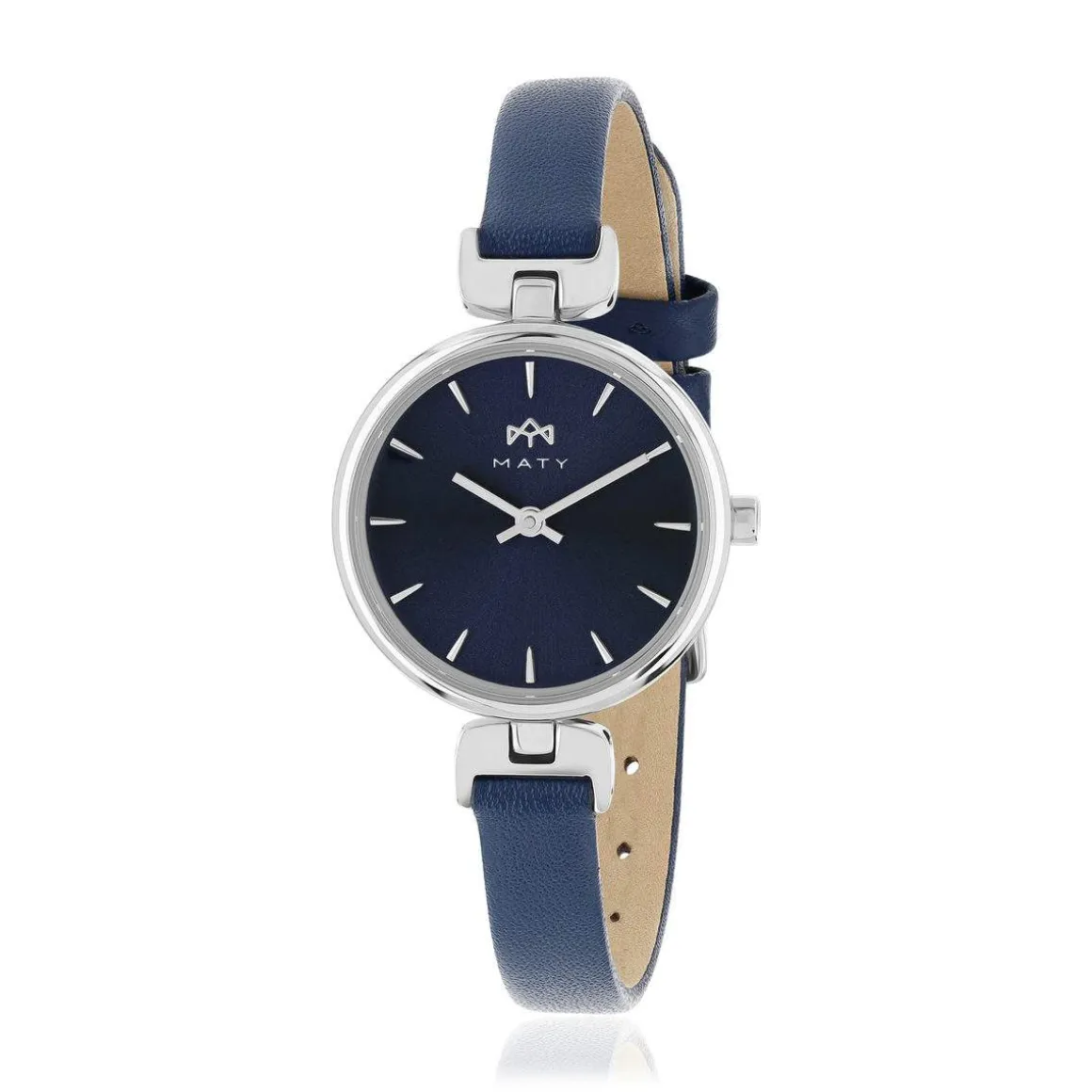 Montre MATY femme bracelet cuir bleu