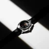 Montre MATY GM automatique cadran noir bracelet cuir noir