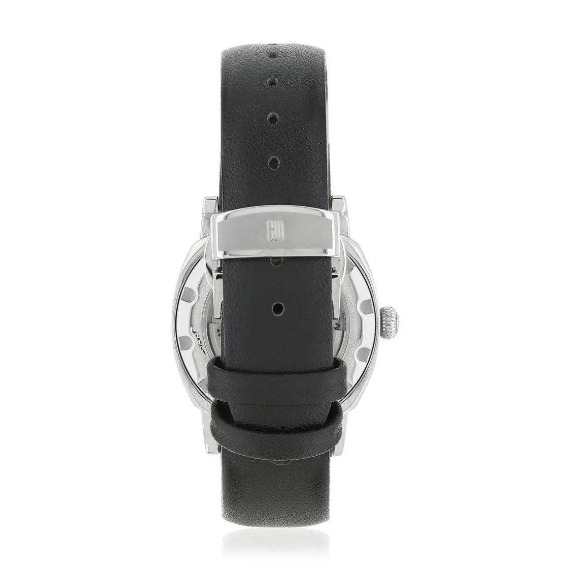 Montre MATY GM automatique cadran noir bracelet cuir noir