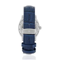 Montre MATY GM automatique cadran bleu bracelet cuir bleu