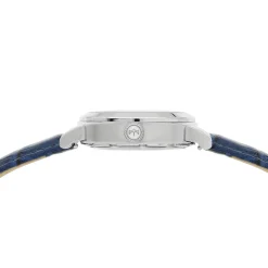 Montre MATY GM automatique cadran bleu bracelet cuir bleu
