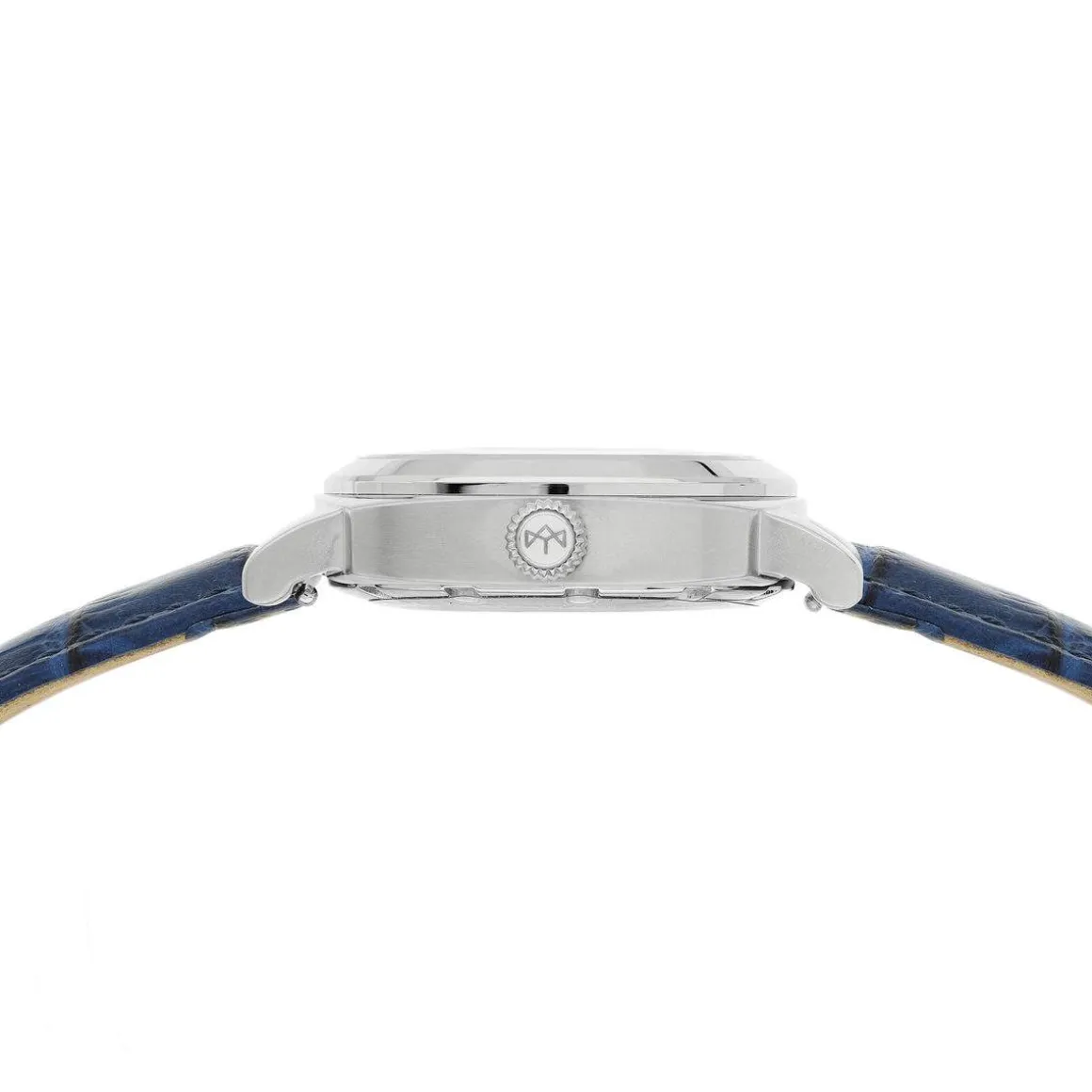 Montre MATY GM automatique cadran bleu bracelet cuir bleu