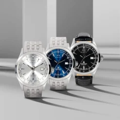 Montre MATY GM cadran gris bracelet acier