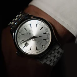 Montre MATY GM cadran gris bracelet acier