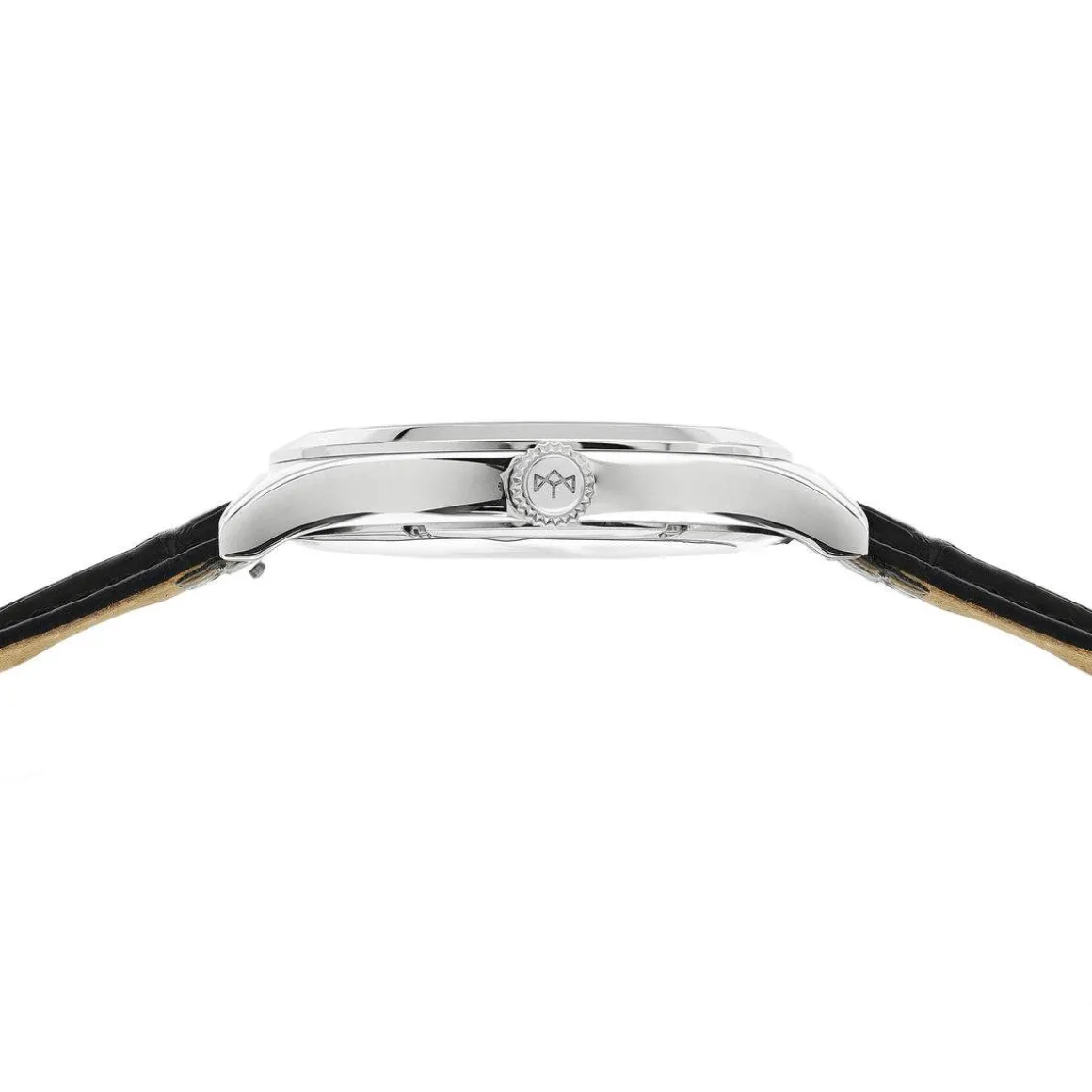 Montre MATY GM cadran noir bracelet cuir noir