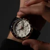 Montre MATY GM chronographe cadran blanc bracelet caoutchouc noir