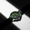Montre MATY GM chronographe cadran vert bracelet cuir vert
