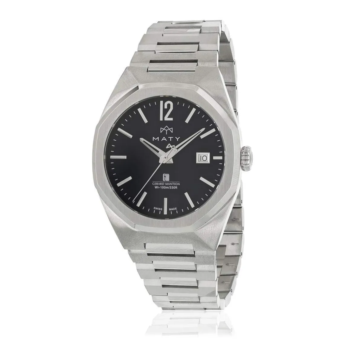 Montre MATY GM homme bracelet acier inoxydable gris