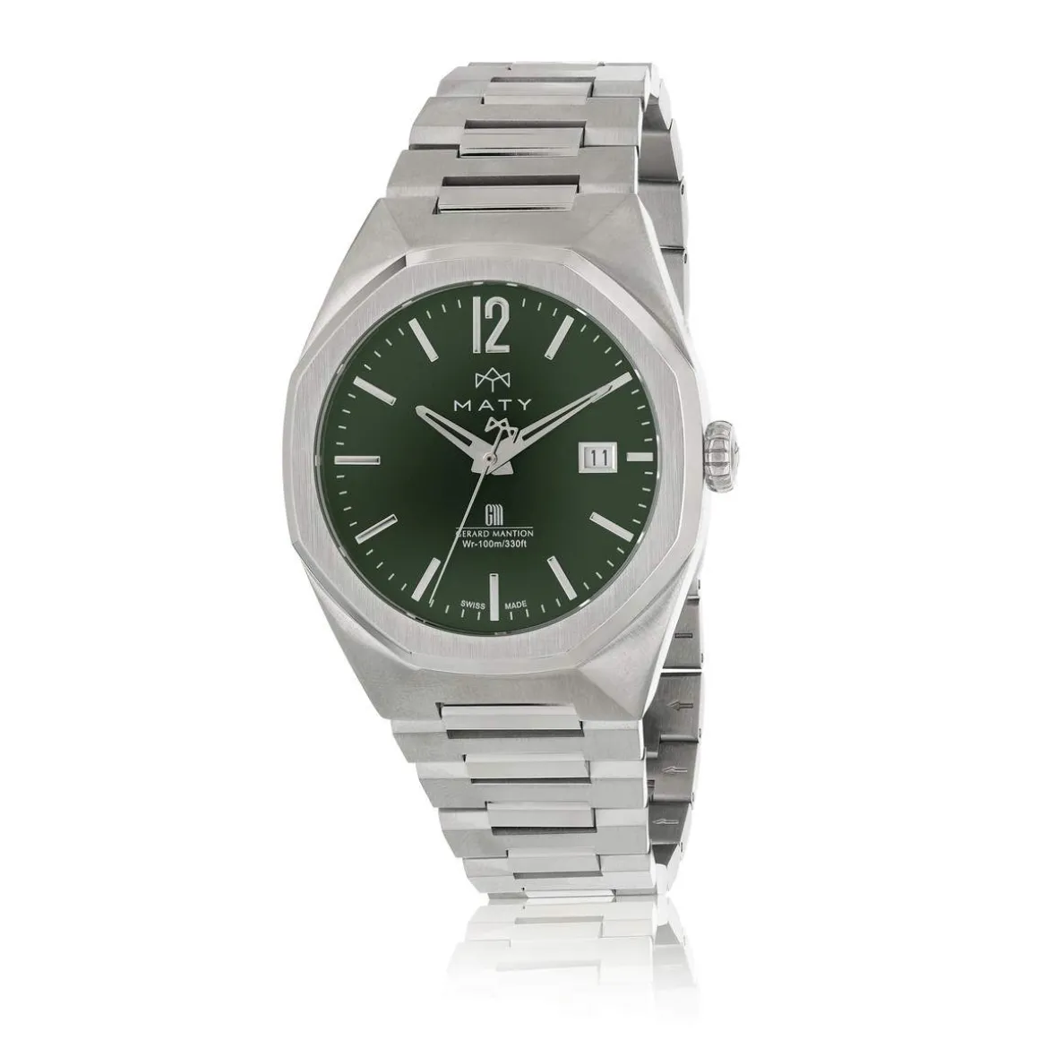 Montre MATY GM homme bracelet acier inoxydable gris
