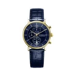 Montre MICHEL HERBELIN Inspiration homme bracelet cuir bleu marine
