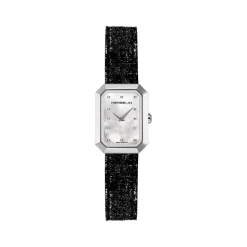 Montre MICHEL HERBELIN Octogône femme bracelet cuir noir