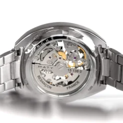 Montre mixte squelette automatique acier bracelet acier